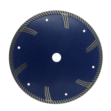 Hot Press turbo diamond cutting saw blade for granite , concrete